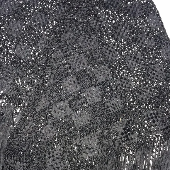 MARIO HERNANDEZ Crochet Fringe Shawl Scarves & Wraps